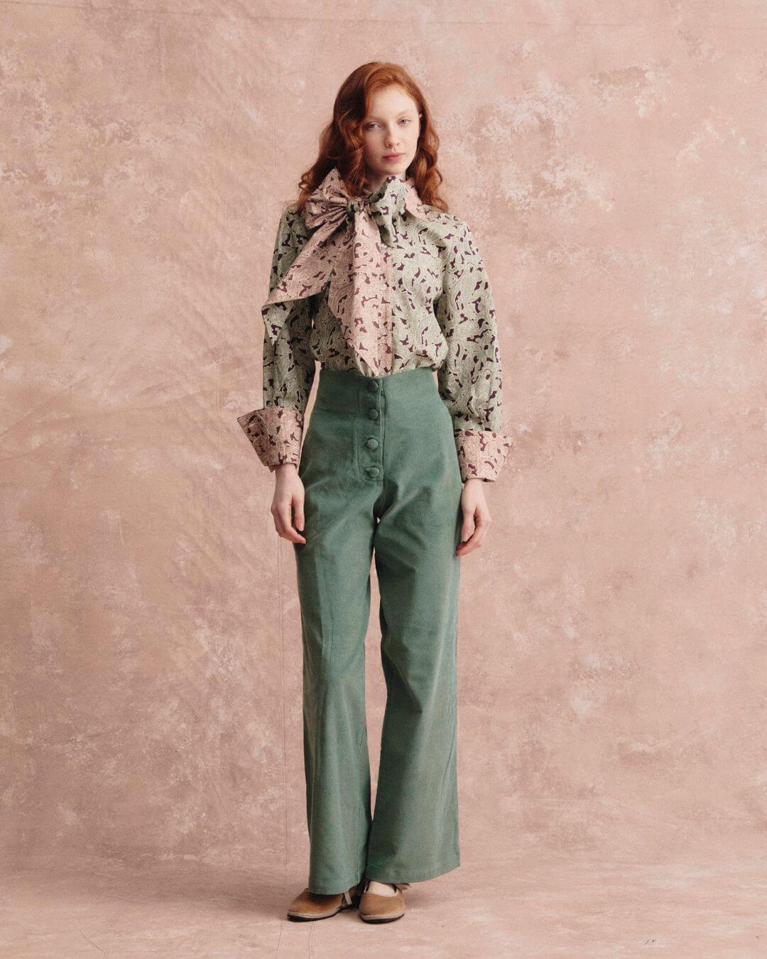Pants Cookie velveteen green