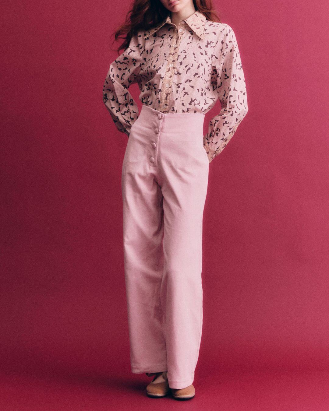 Pants Cookie velveteen pink