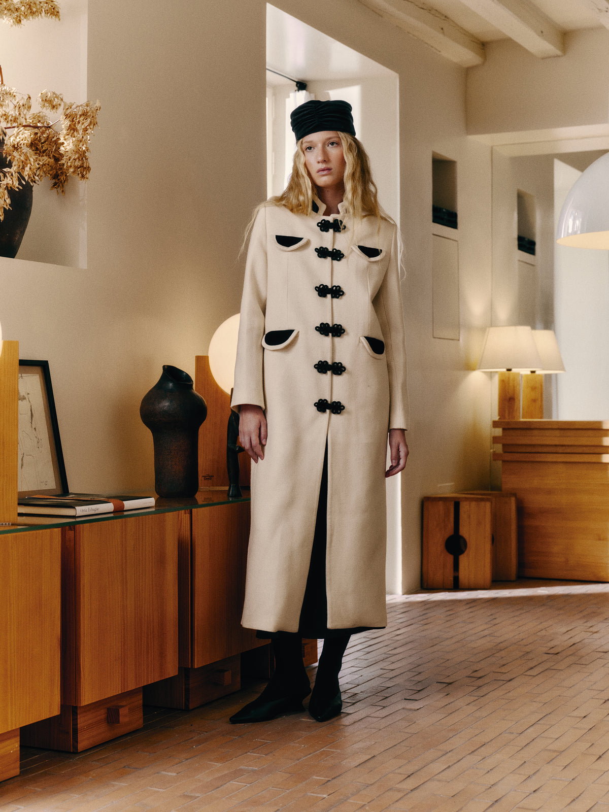 Dynasty Ivory Cashmere Coat
