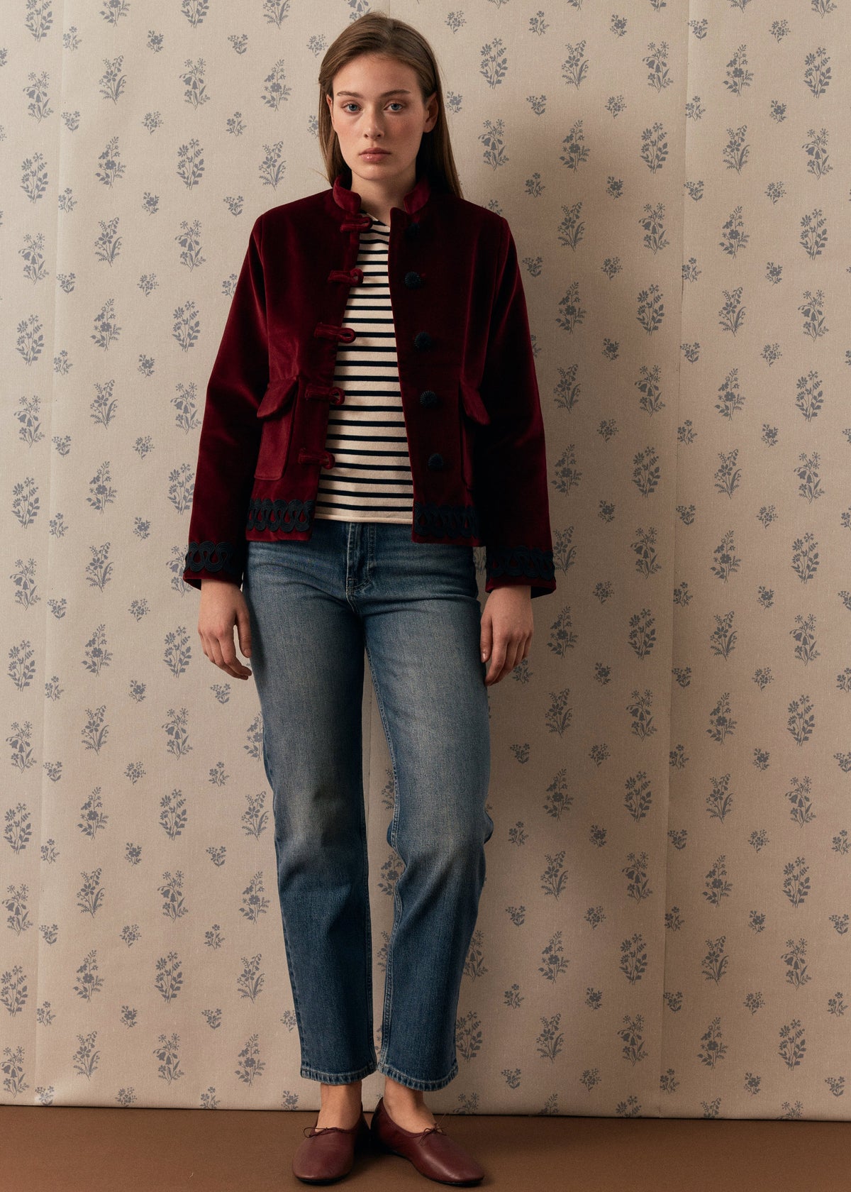 Tang Velveteen Wine Jacket