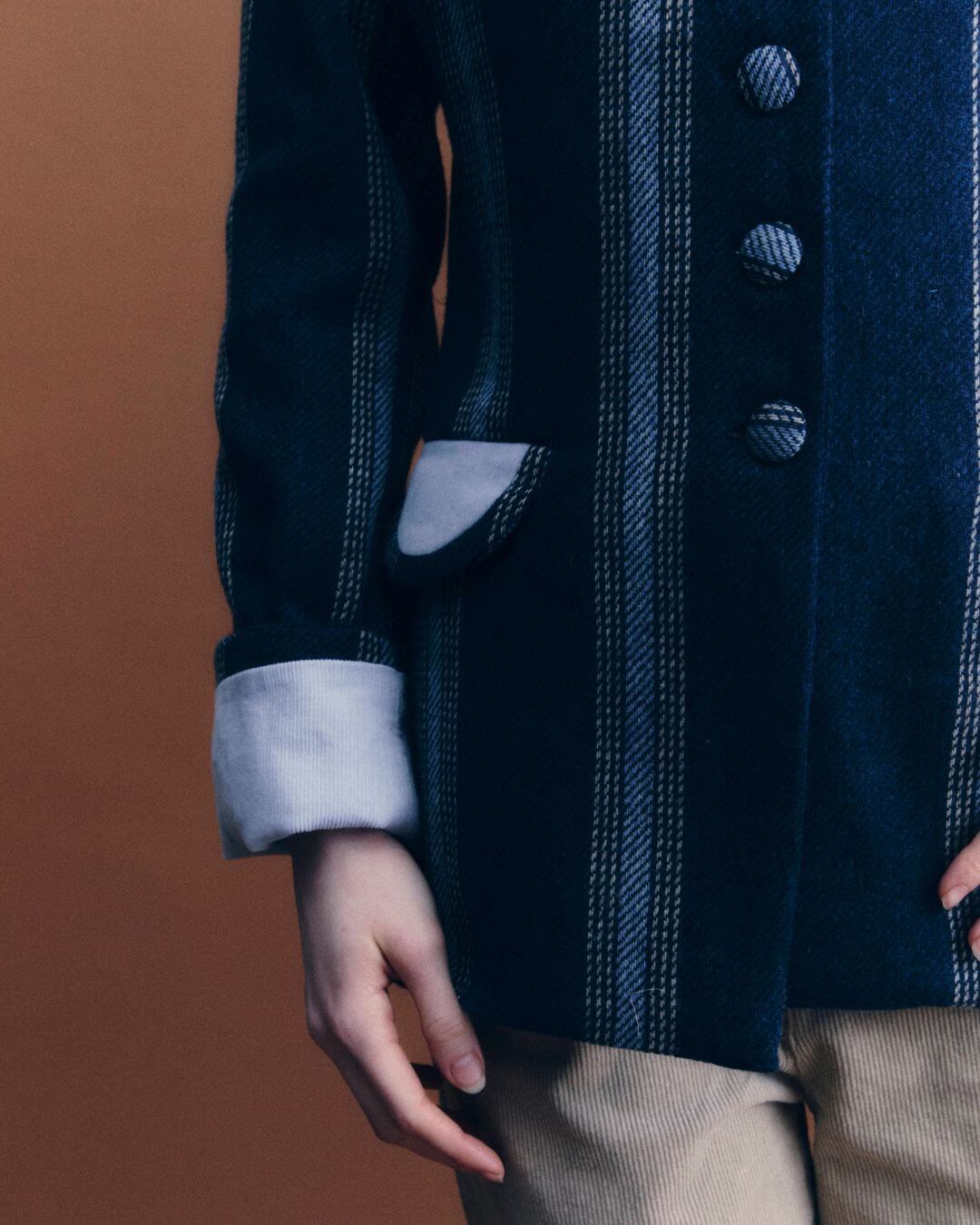 Chaqueta Goa blue stripes
