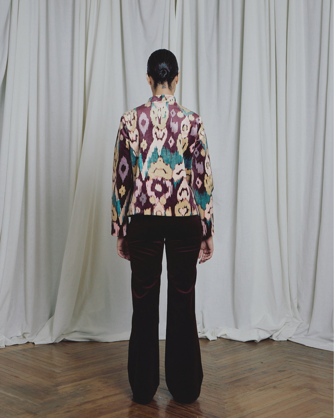 Tang Burgundy Ikat Jacket
