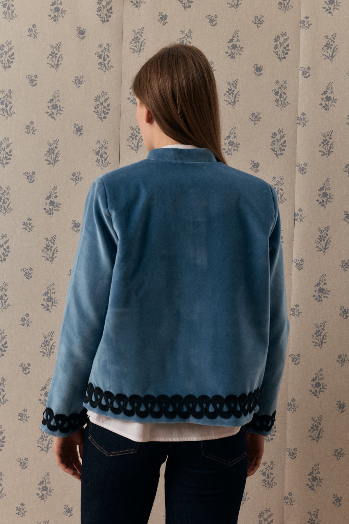 Tang Velveteen Blue Ballerina Jacket