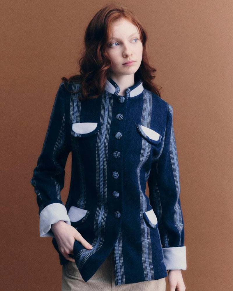 Goa blue stripes Jacket