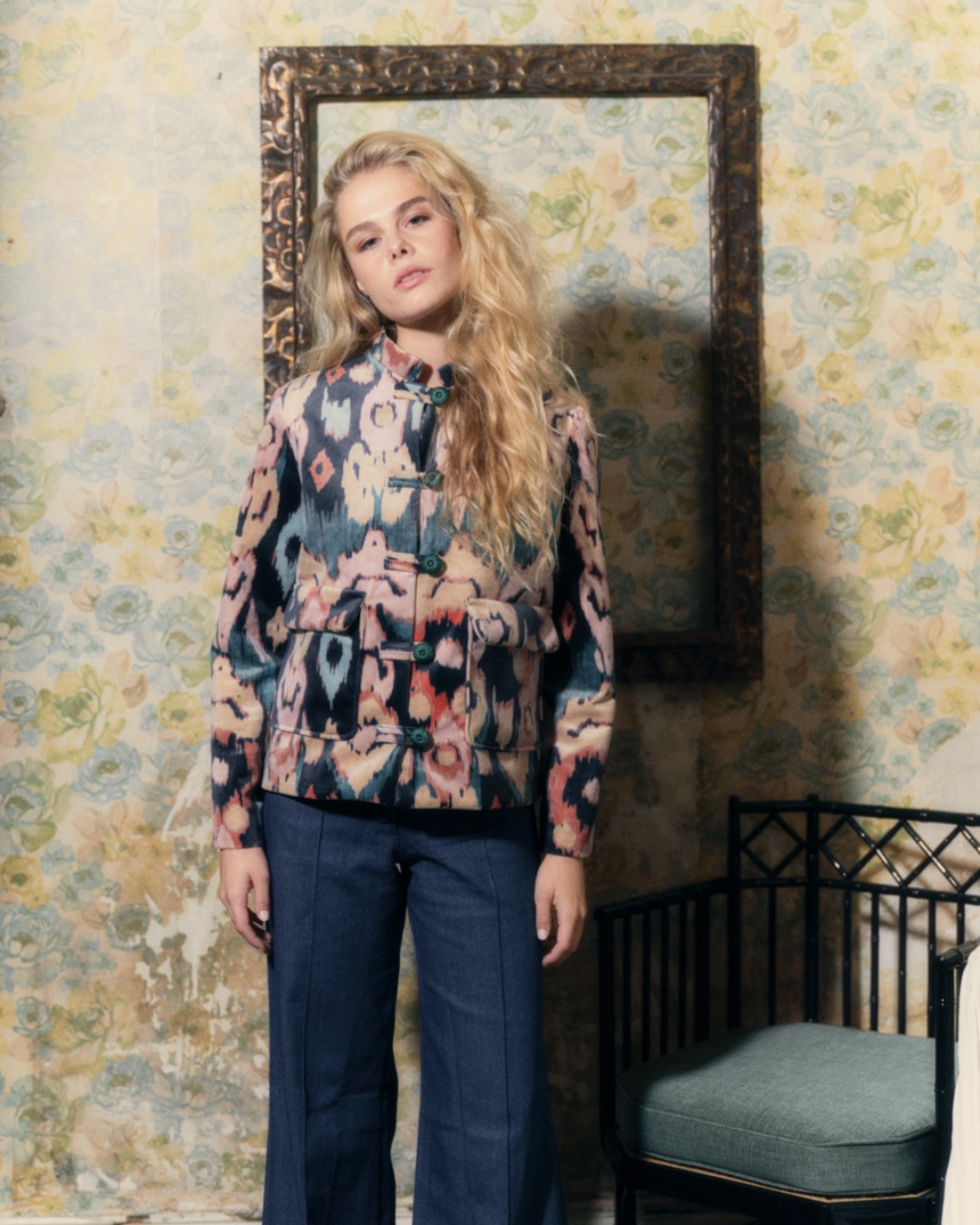 Tang Navy Ikat Jacket