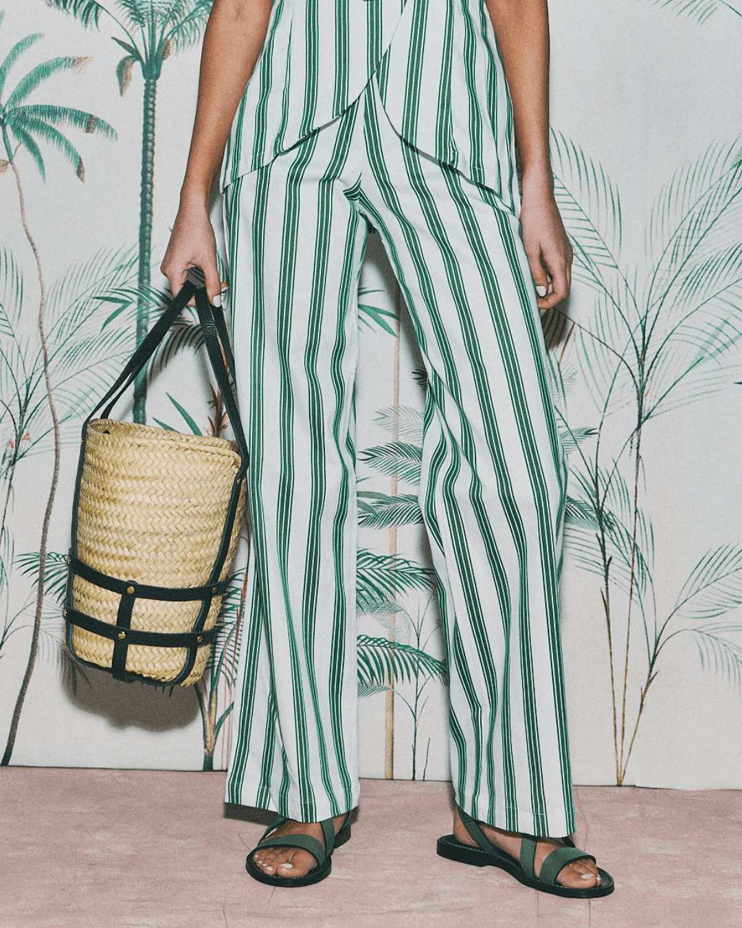 Punky Green Stripes Pants