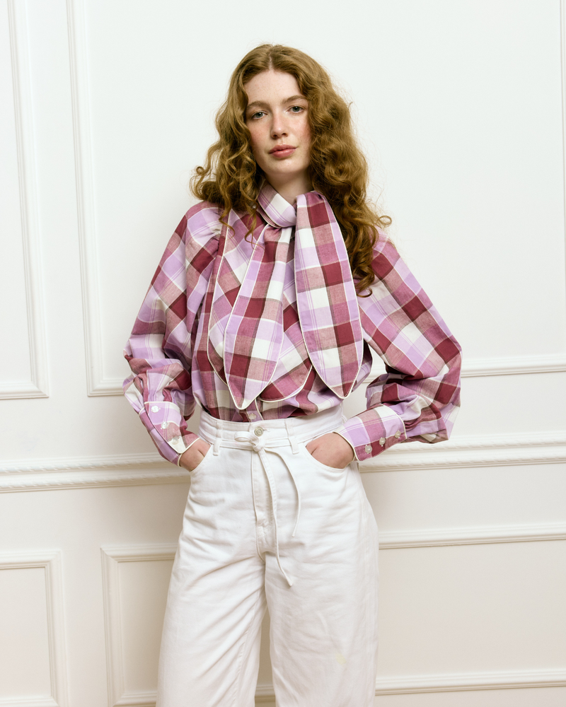 "Hey Buddy" Vera Squares Shirt