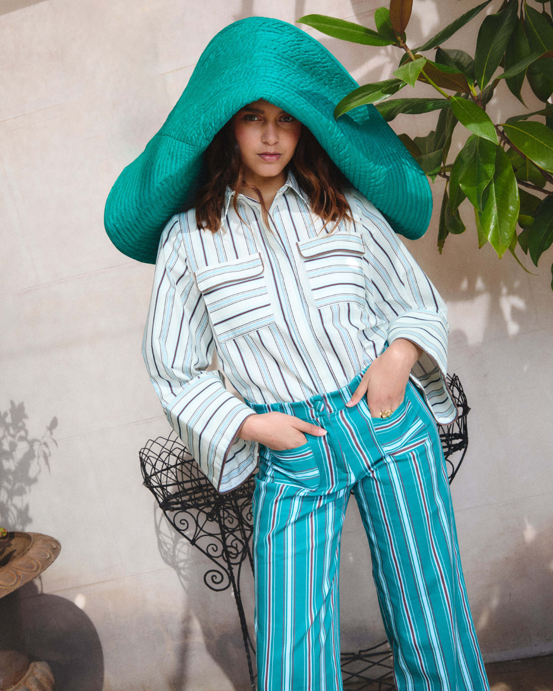 Punky Palm Springs Turquoise Pants