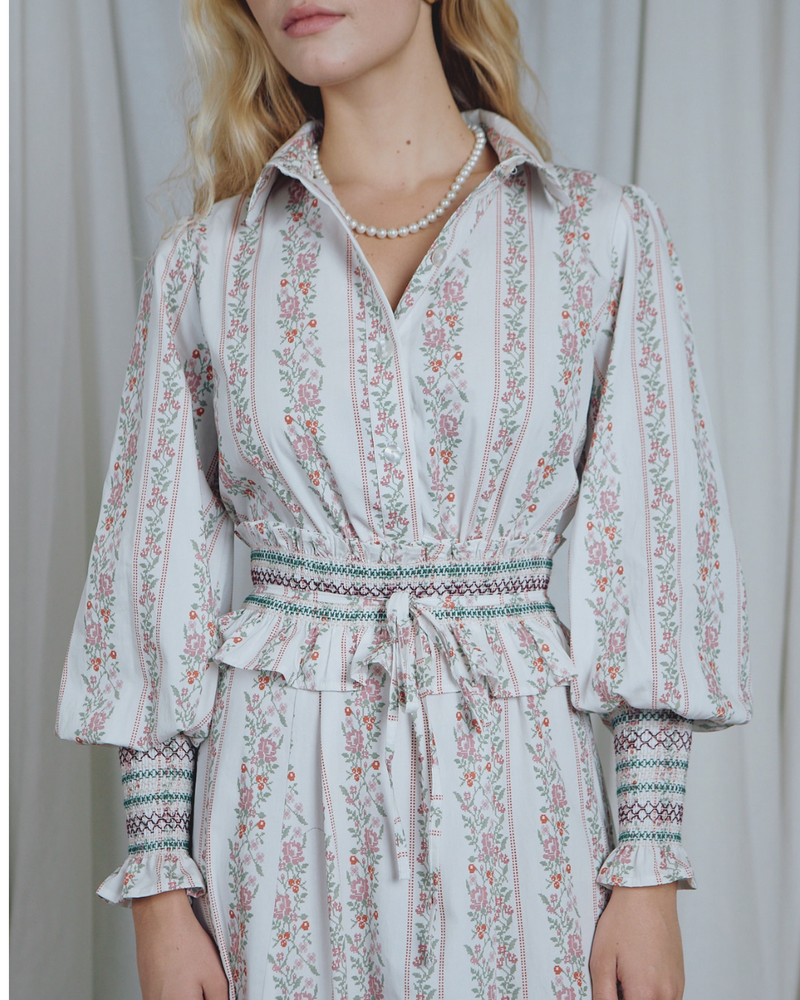 Flirt Embroidery Toffee Dress