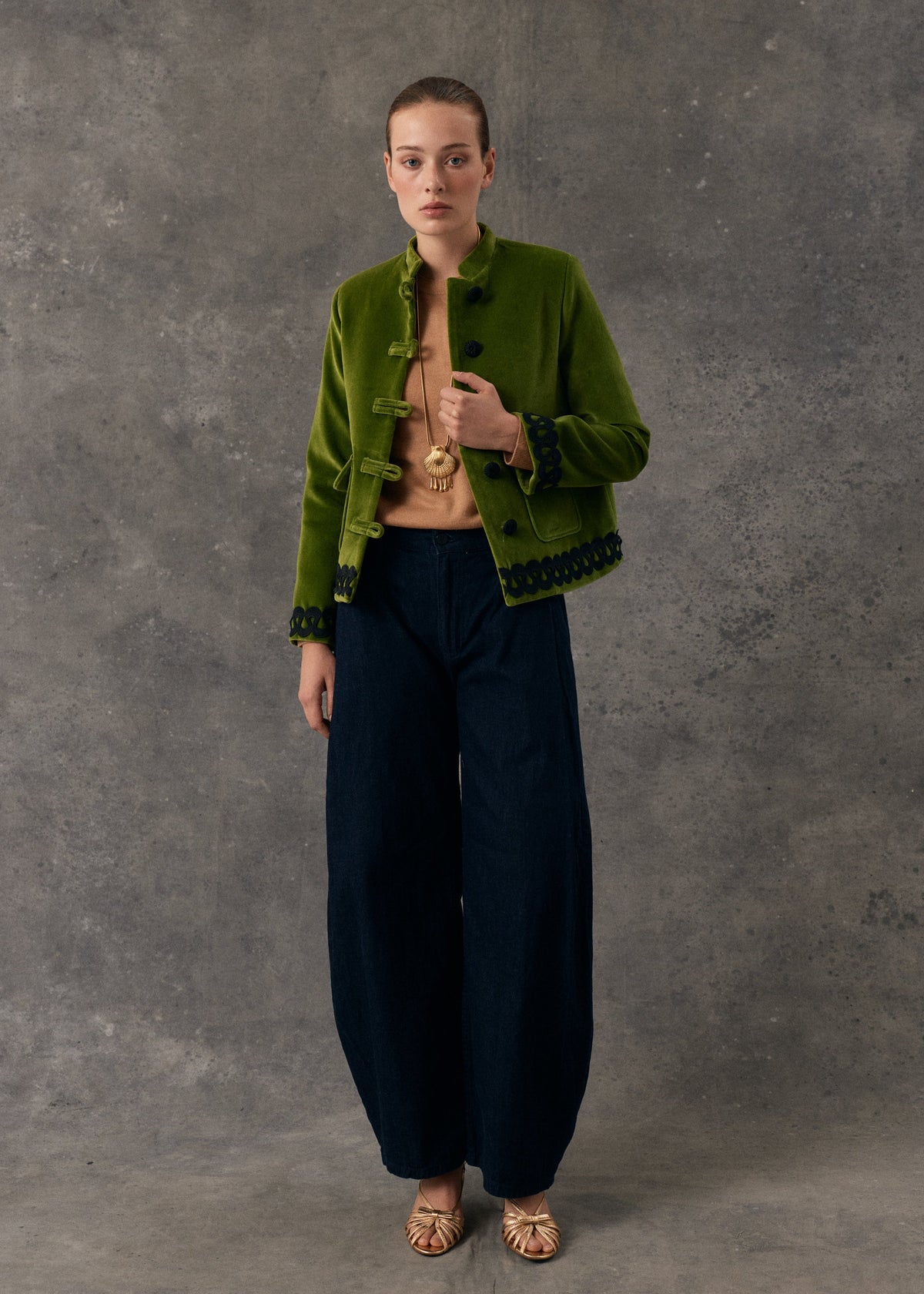 Tang Velveteen Pistachio Jacket
