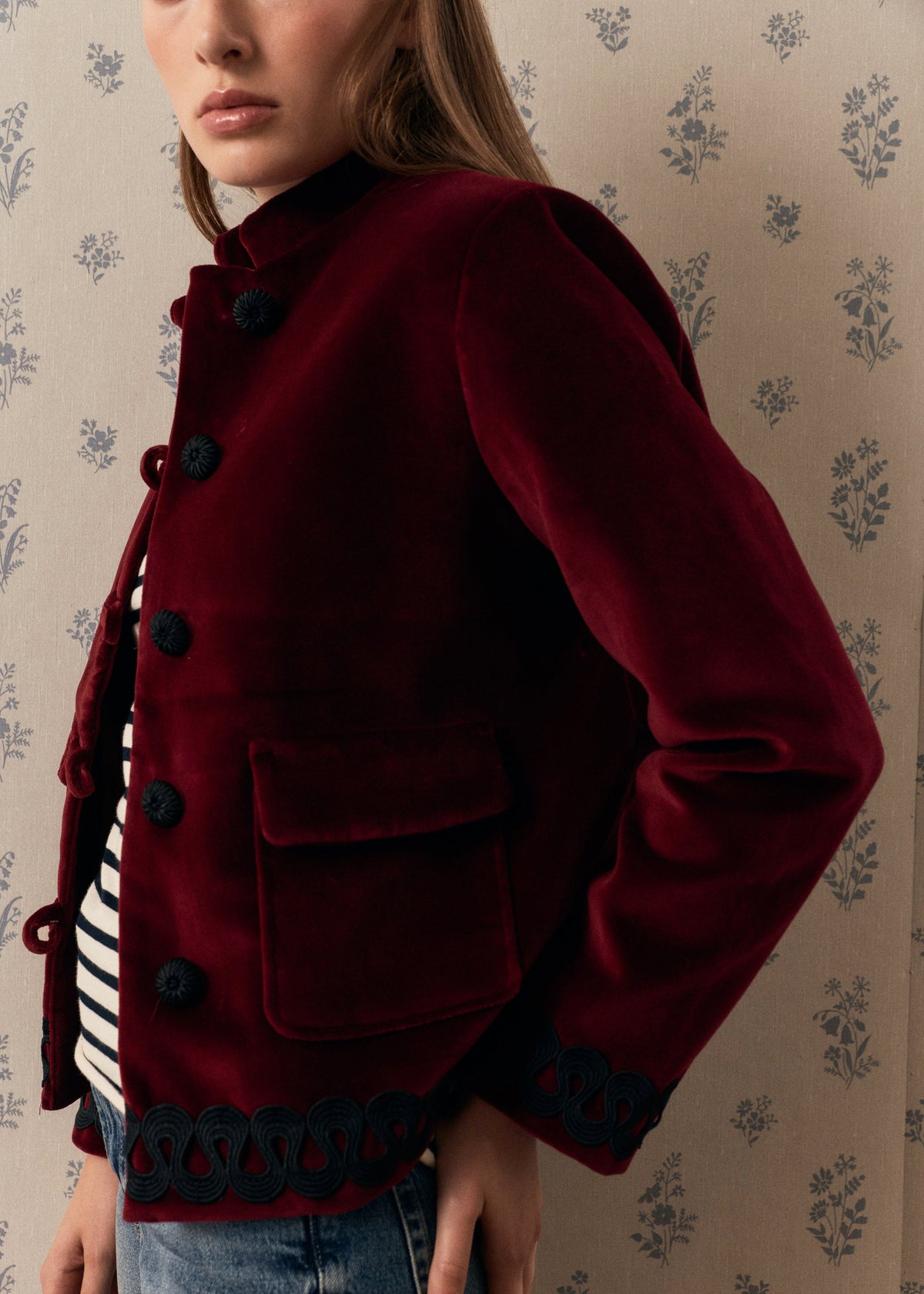 Tang Velveteen Wine Jacket