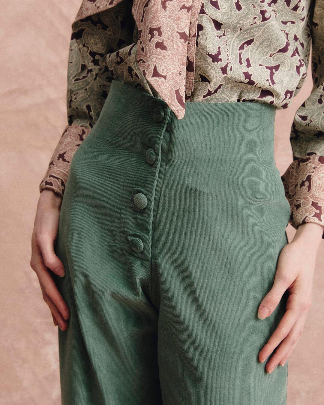 Pants Cookie velveteen green