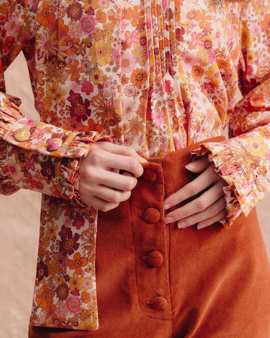 Camisa Poppy 70´s flowers