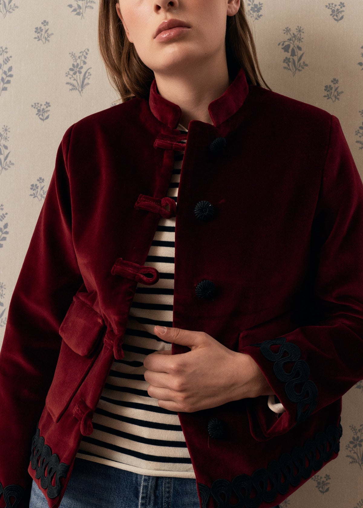 Tang Velveteen Wine Jacket