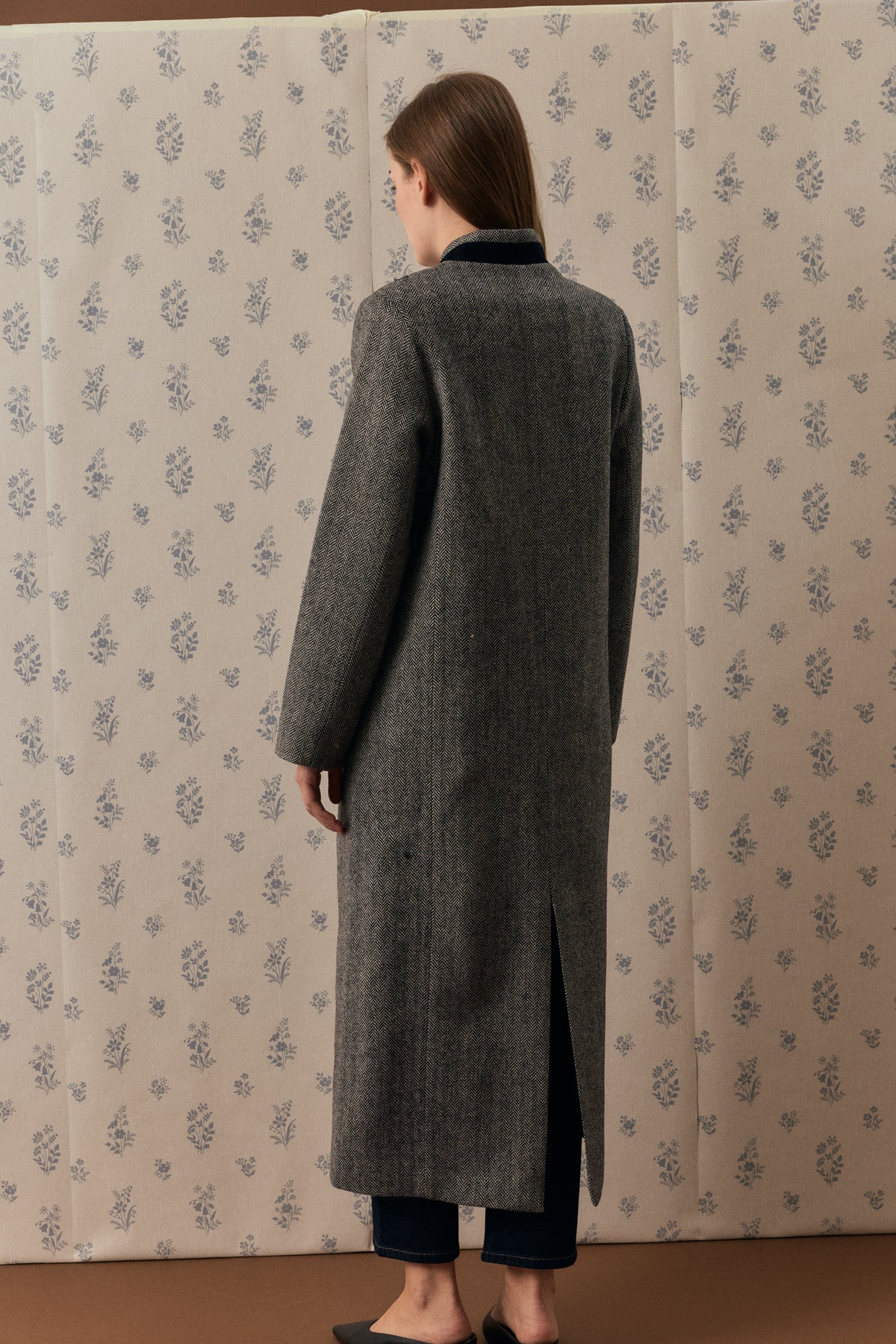Dynasty Black Spike Cashmere Coat
