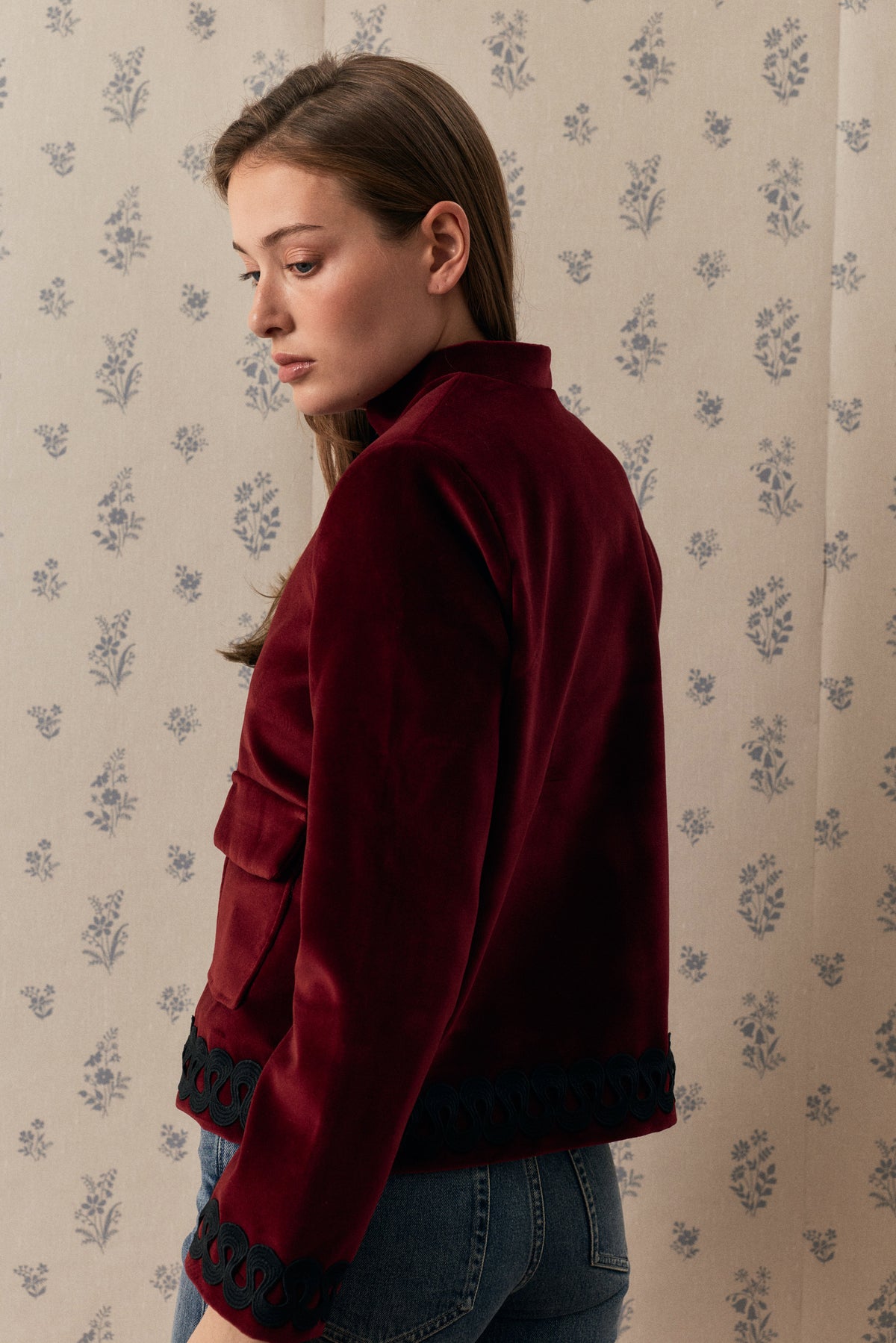 Tang Velveteen Wine Jacket