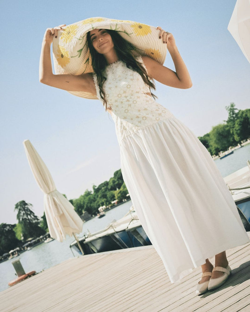 Alex white embroidery Dress