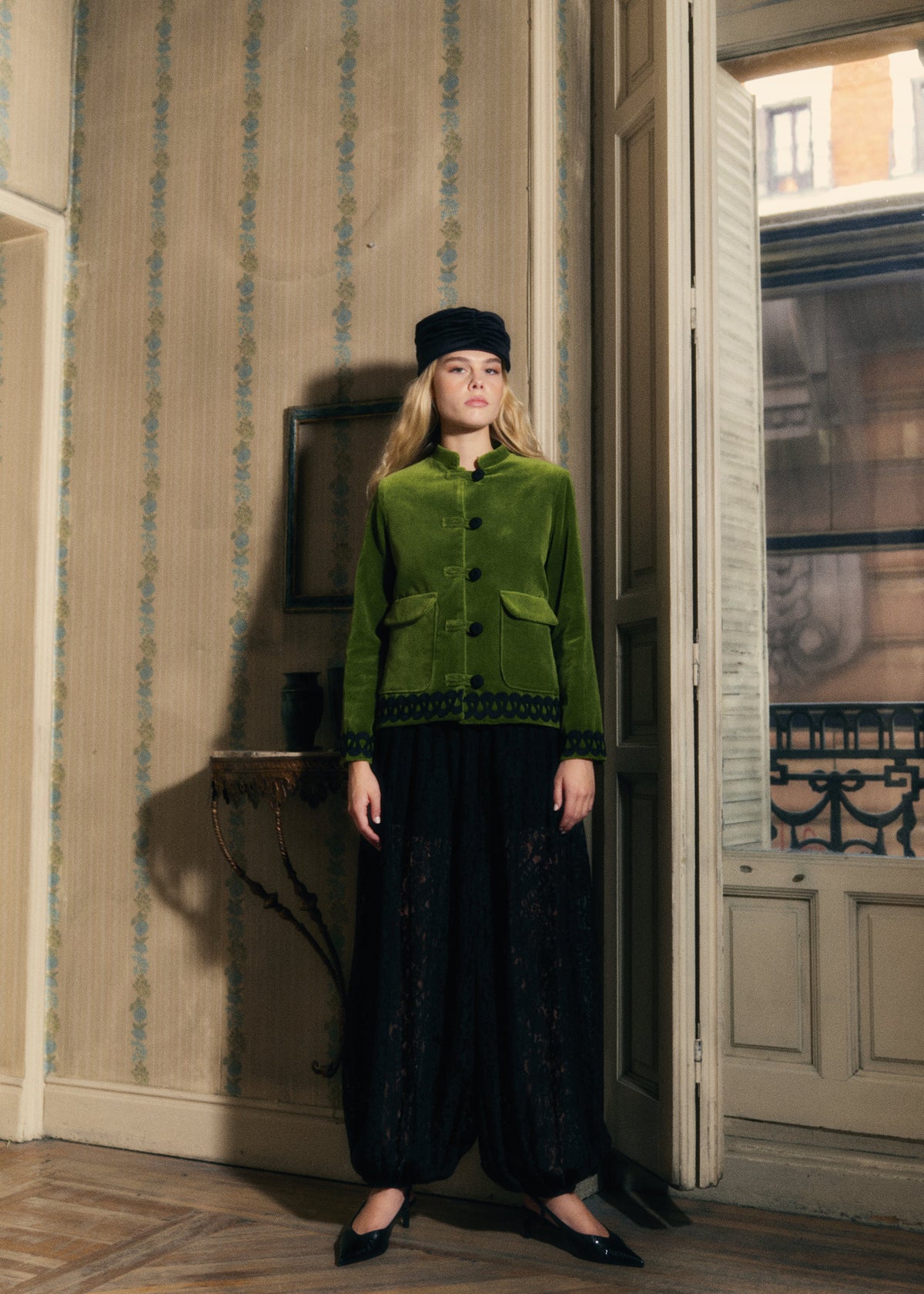 Tang Velveteen Pistachio Jacket