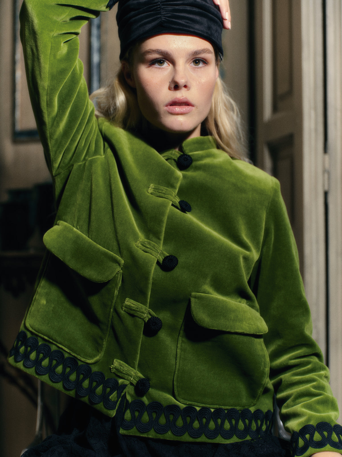 Tang Velveteen Pistachio Jacket