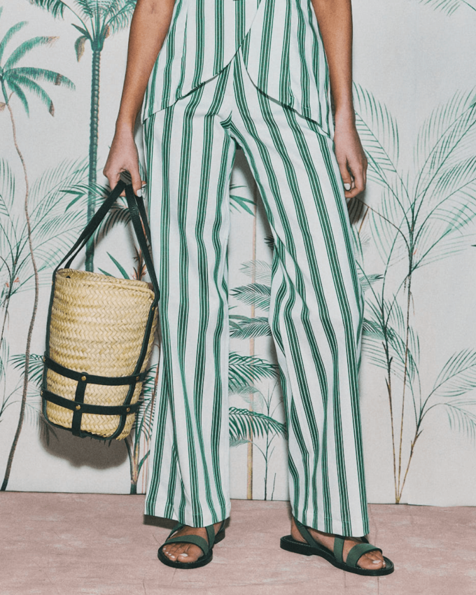Punky Green Stripes Pant