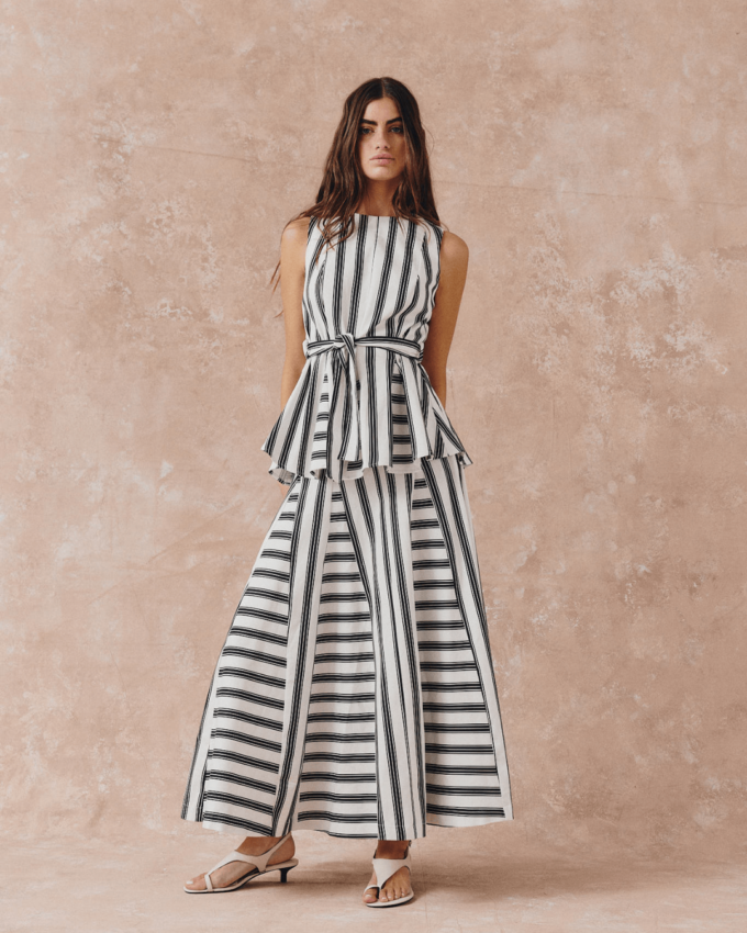 Habari Black Stripes Top