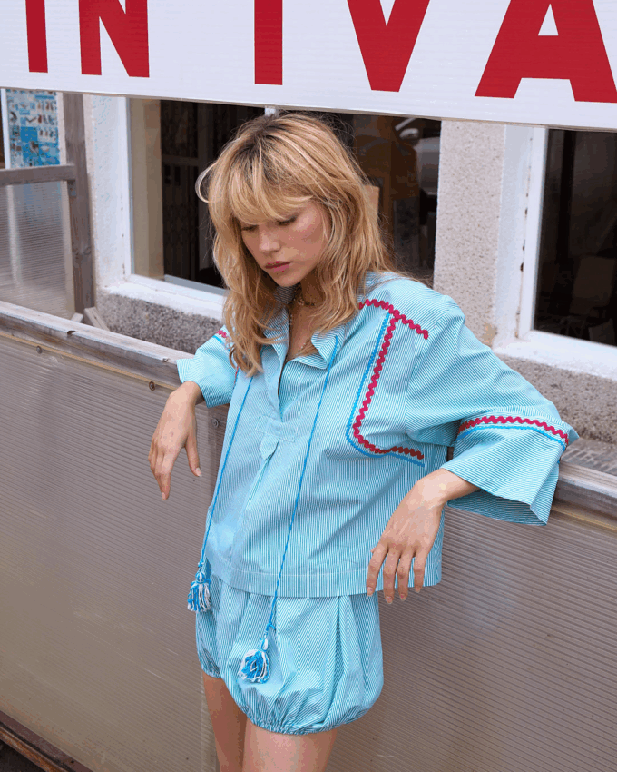PRE ORDER - Carousel Green Stripes Shirt