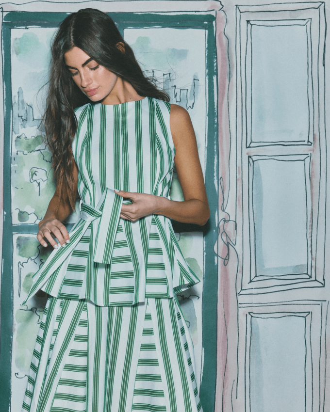 PRE ORDER - Habari Green Stripes Top
