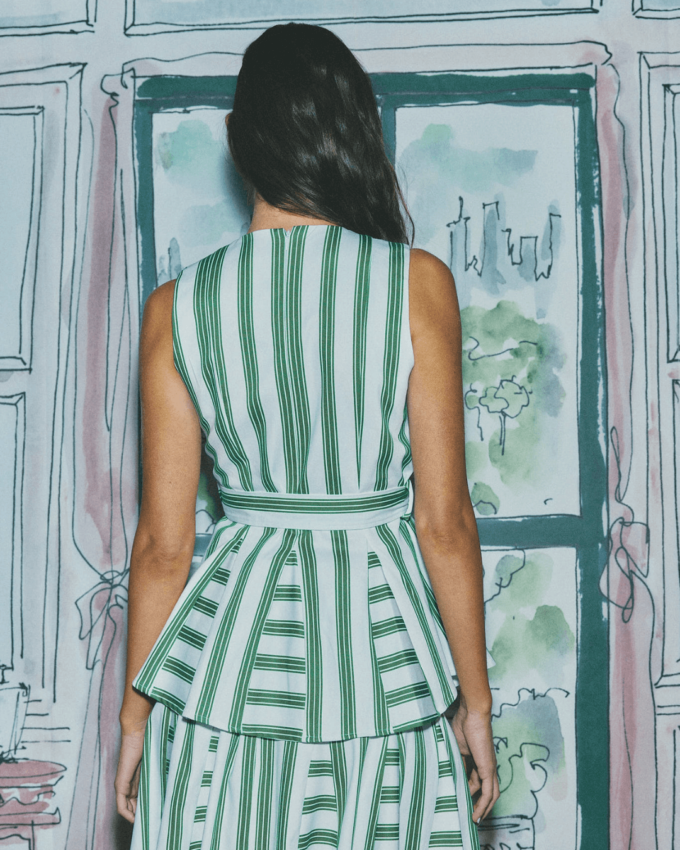 PRE ORDER - Habari Green Stripes Top