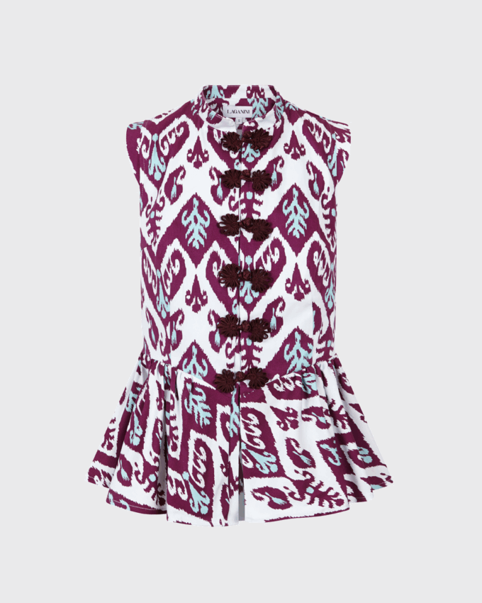 Shanghai Ethnic Turquoise Vest